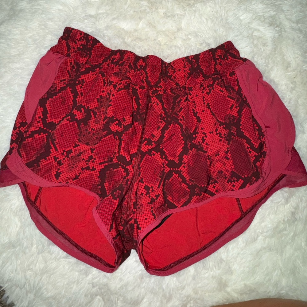 snake print lululemon shorts